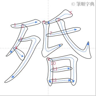 12筆劃|總畫數12畫的國字一覽